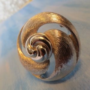 Unique MONET Retro Style Glam Statement Vintage Brooch Pin